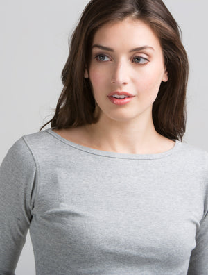 3/4 Sleeve Wide Scoop