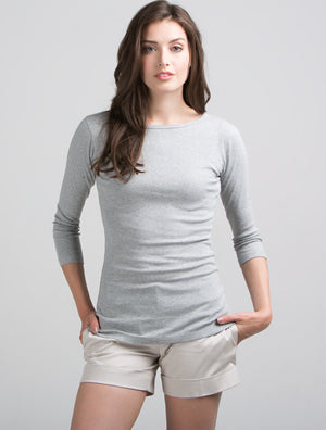 3/4 Sleeve Wide Scoop