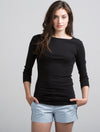 3/4 Sleeve Wide Scoop (Black)
