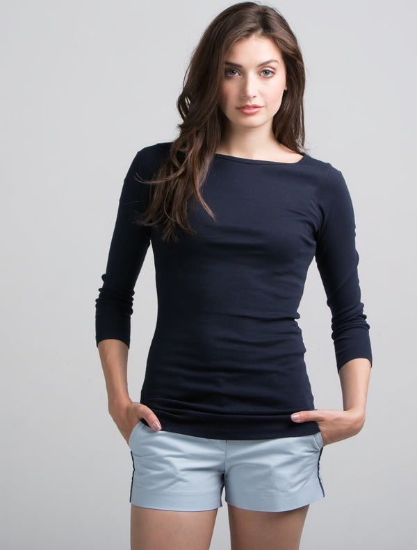 3/4 Sleeve Wide Scoop