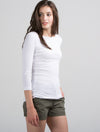 3/4 Sleeve Wide Scoop